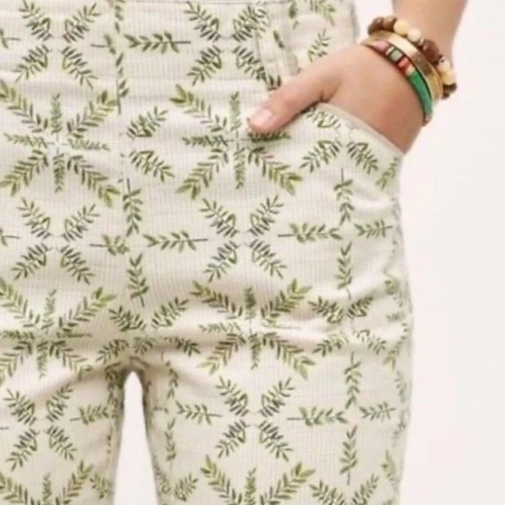 Anthropologie Cartonnier Leaf Medallion Charlie Ankle Trouser - Picture 4 of 7